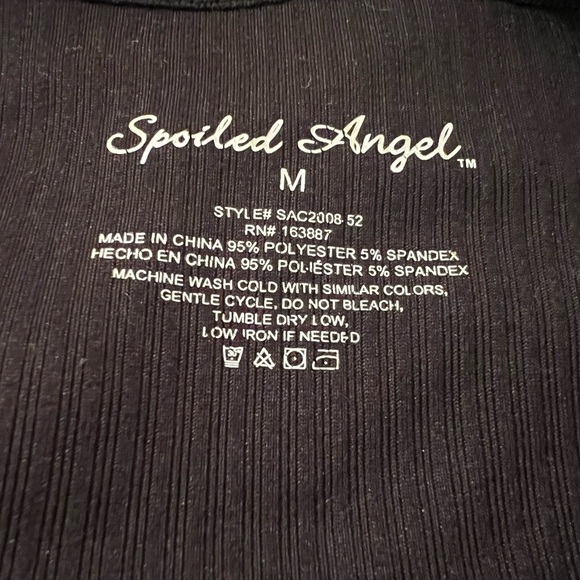 SPOILED ANGEL Black ribbed cami sleep strecth Dress with Pink Lace Trim/size M - Picture 2 of 13